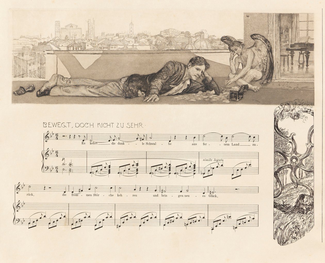 Opus XII, Brahms fantázia, 1894. alkotó: Max Klinger