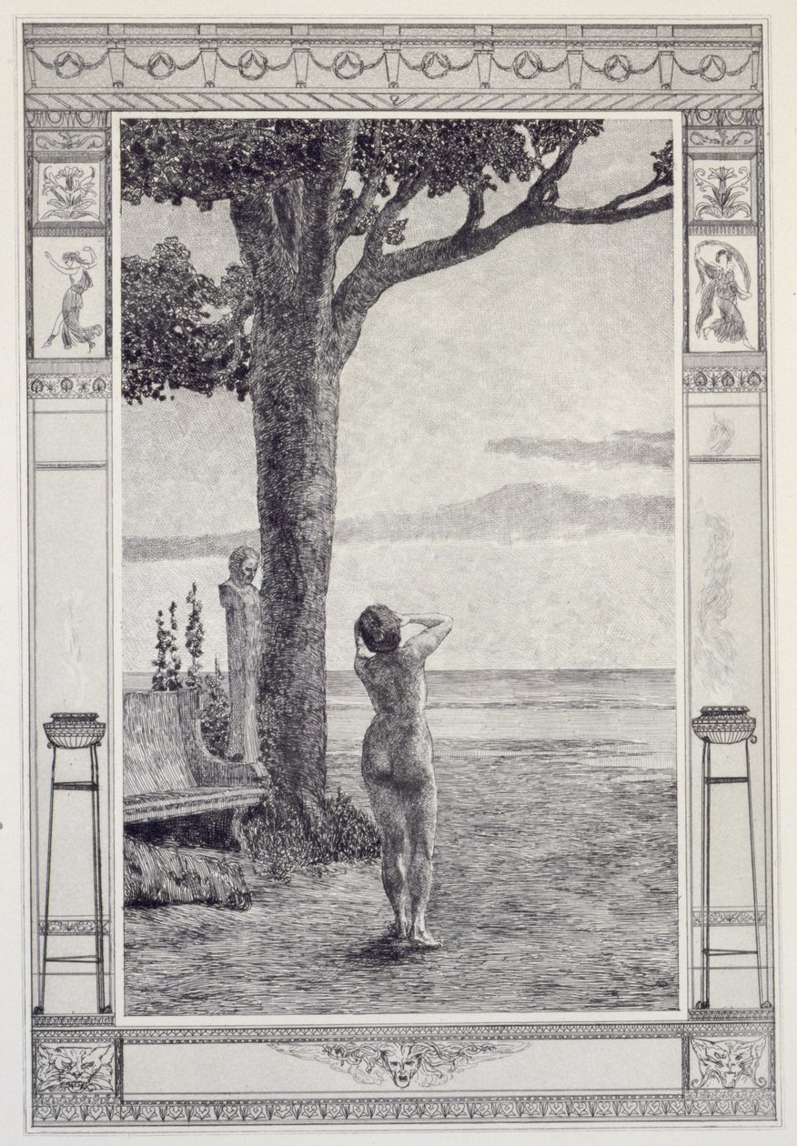 Az elhagyott Psziché, az „Ámor és Psziché: Opus V” sorozat 22. lapja alkotó: Max Klinger