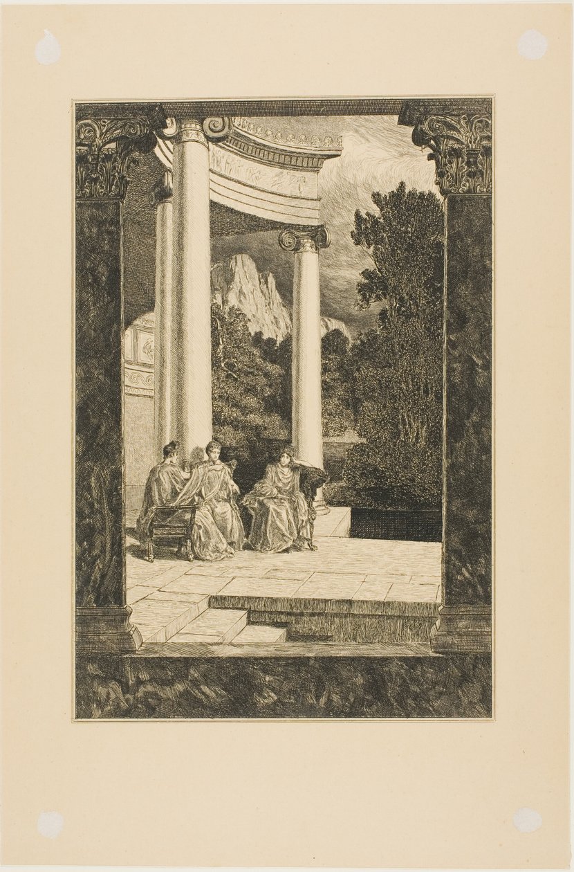 Psyche és nővérei, 18. lemez az Ámor és Psyche-től alkotó: Max Klinger