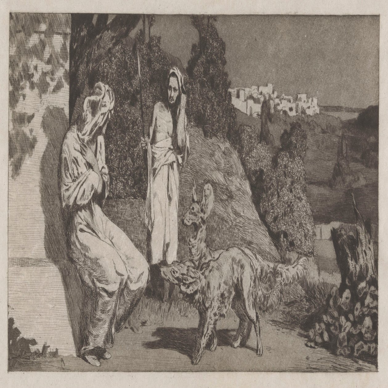 Pyramus és Thisbe II. alkotó: Max Klinger