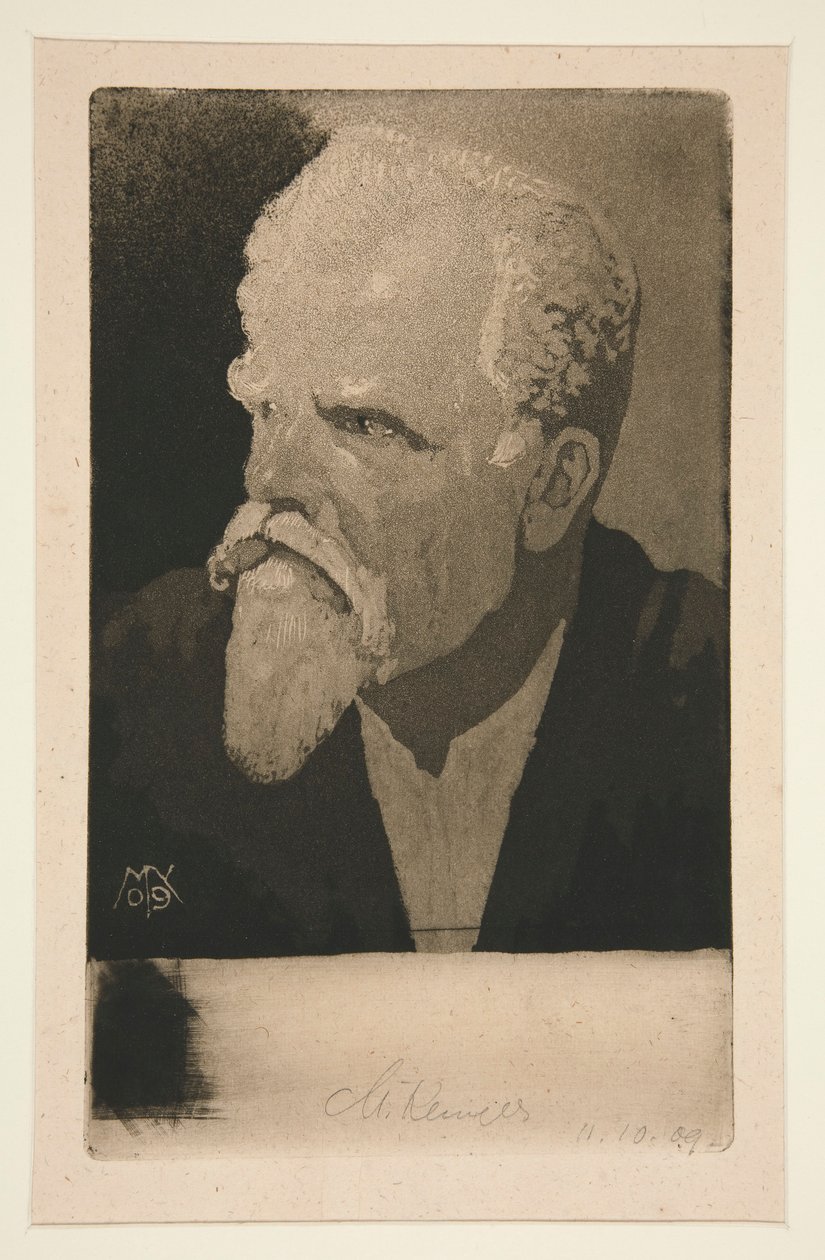 Önarckép szivarral alkotó: Max Klinger