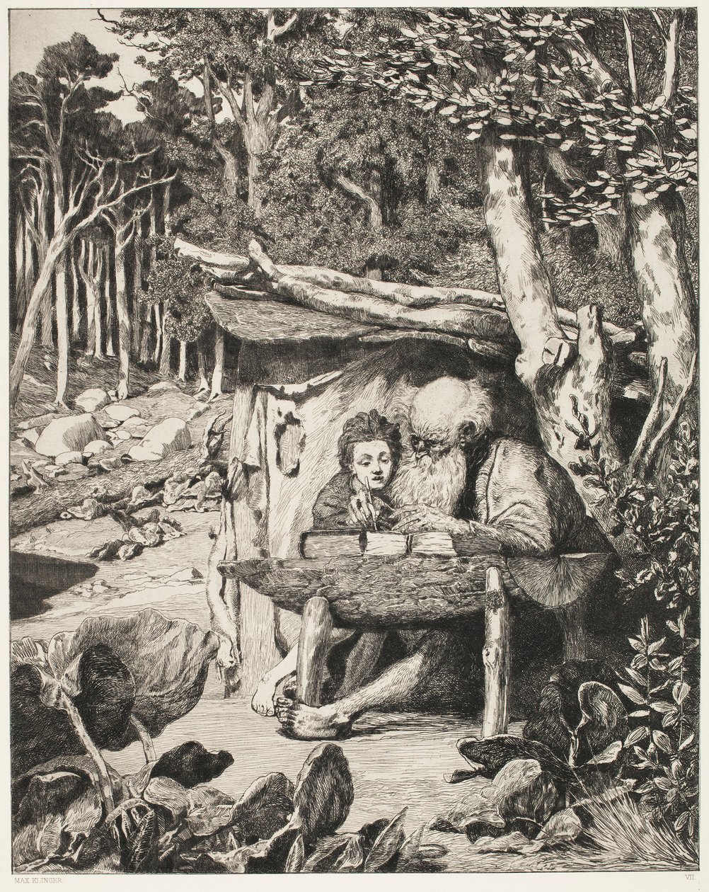 Simplicius íróasztala alkotó: Max Klinger