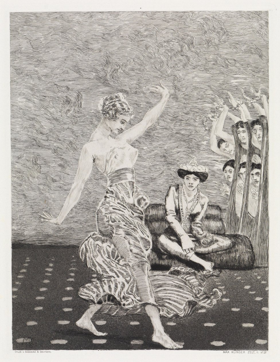 Tánc (Sátor, XIV. opus, 2. rész, 27. sz.) alkotó: Max Klinger