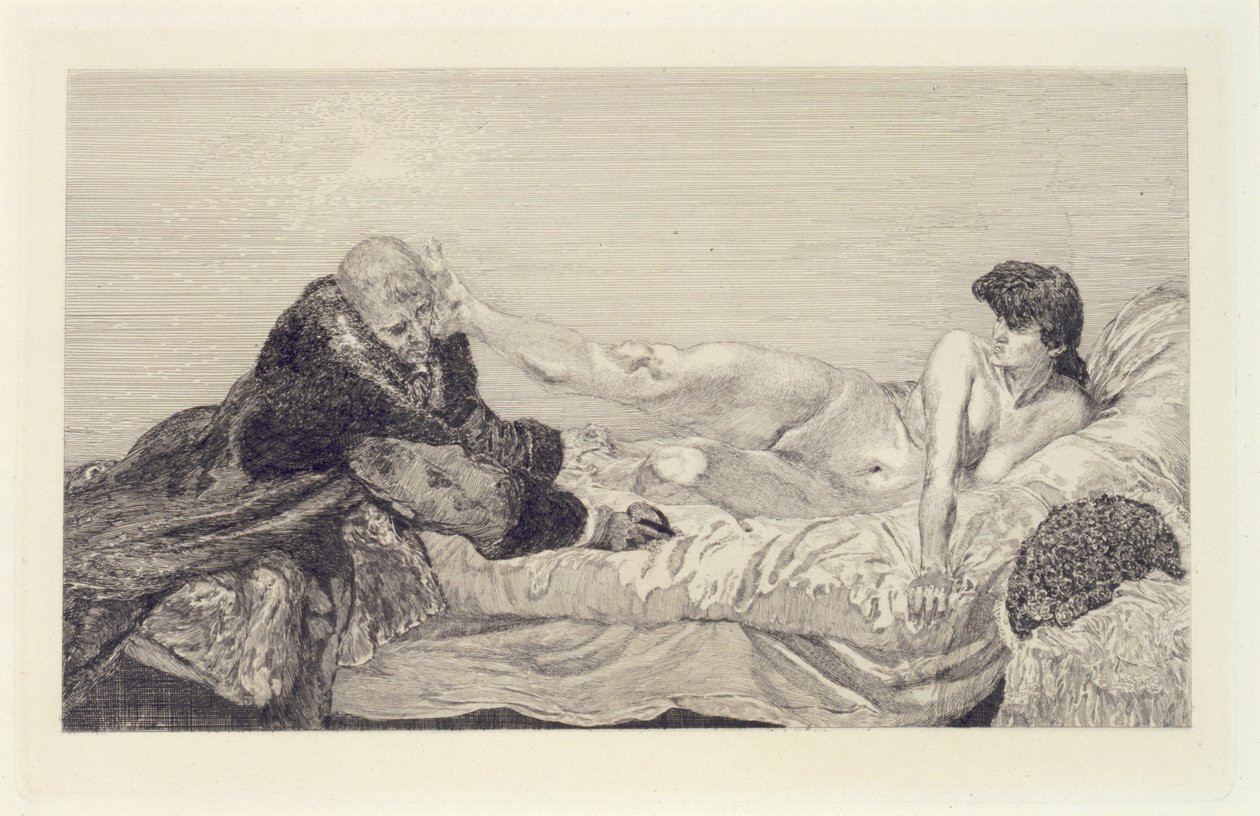 A lánykérés, 6. tábla az „Egy élet: VIII. opus” sorozatból alkotó: Max Klinger