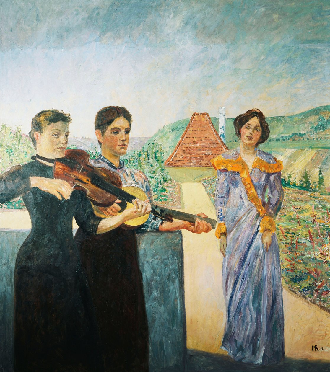 Három nő a szőlőben; Három nő a szőlőben, 1912 alkotó: Max Klinger