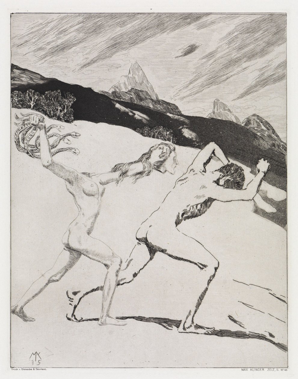 Kitelepítés (Sátor, XIV. mű, 2. rész, 45. sz.) alkotó: Max Klinger