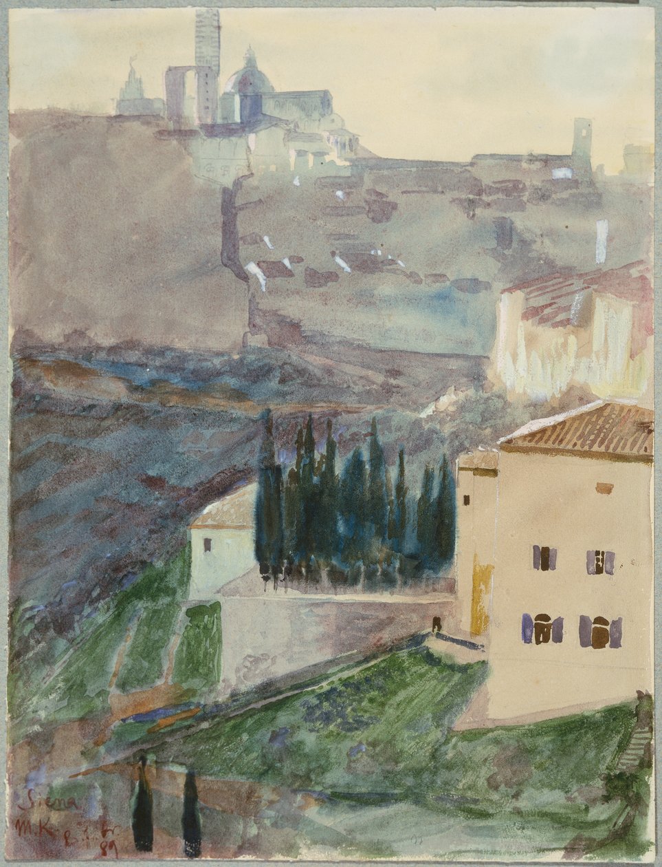 Siena látképe alkotó: Max Klinger