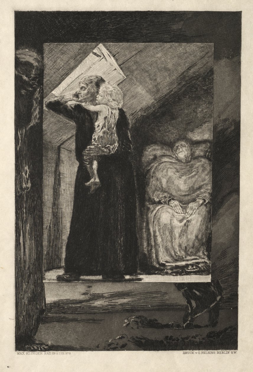 Vom Tode I, (Opus II, 1889) No. 9 alkotó: Max Klinger