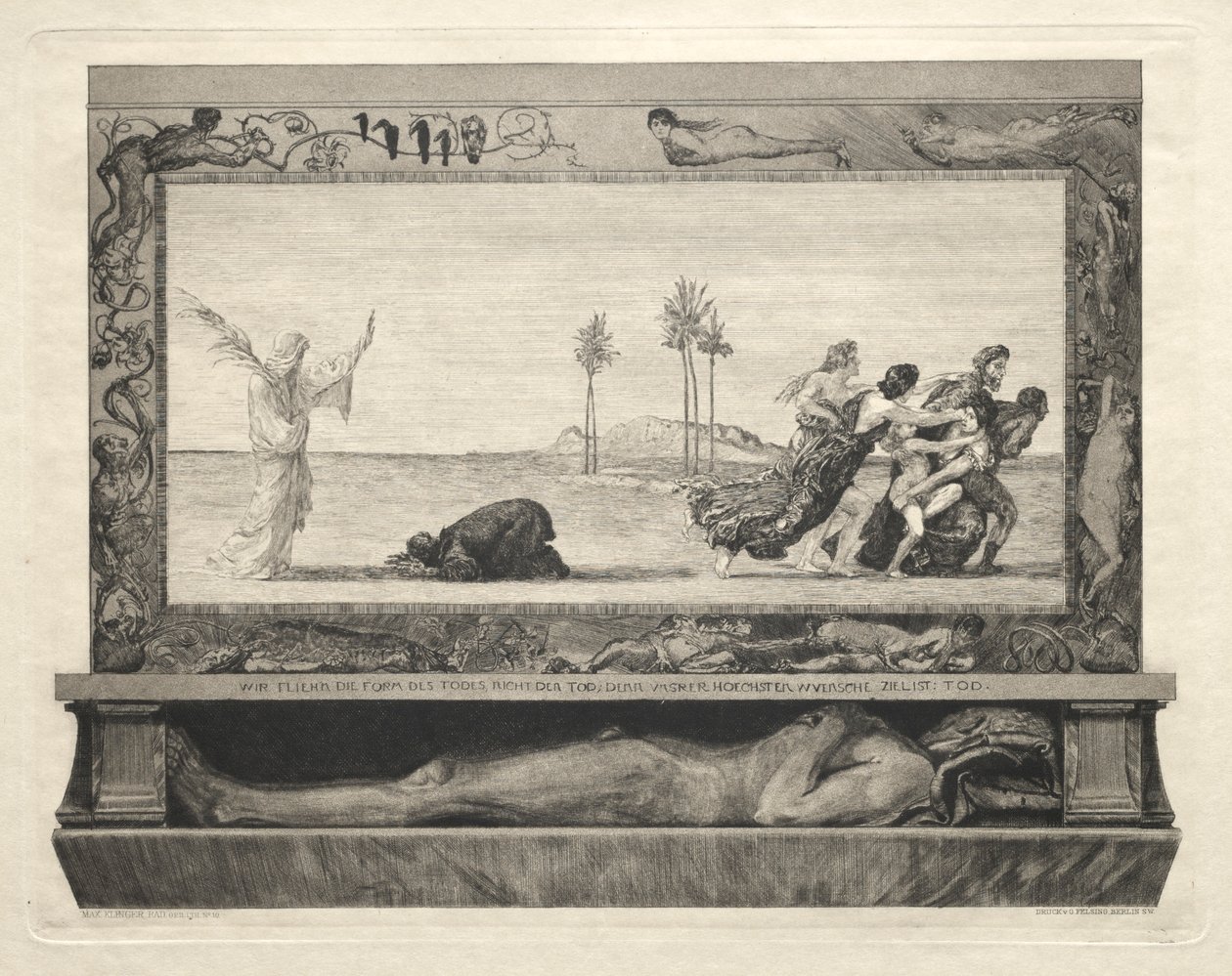 Íme, Tode I, Opus I, 1889 No. 10. alkotó: Max Klinger