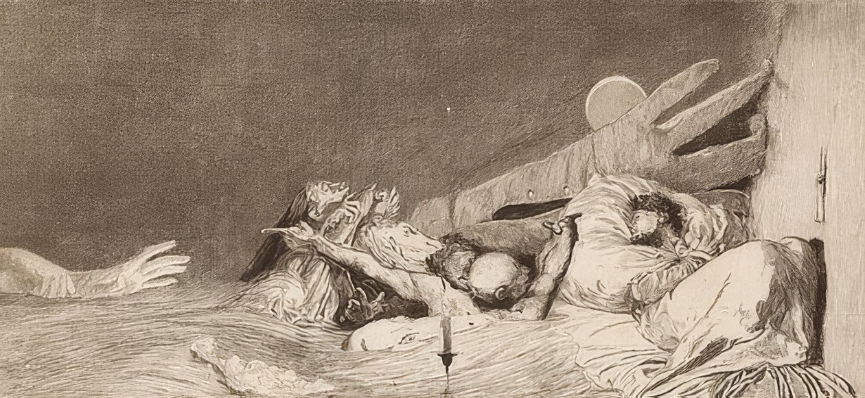 Félelmek. 1881 alkotó: Max Klinger