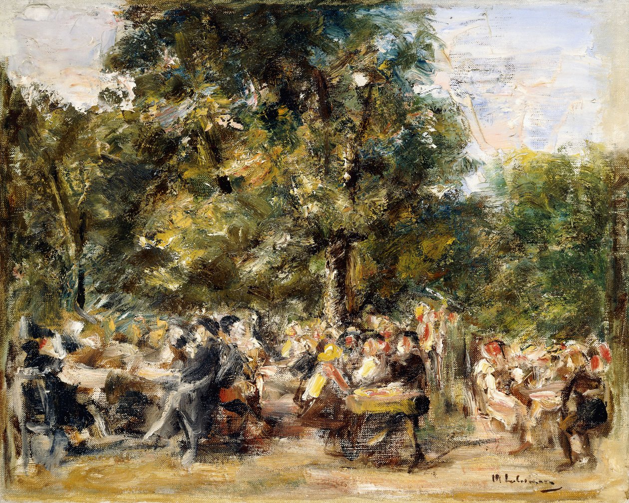 Kerti étterem a Havel folyón; Gartenlokal an der Havel, 1933 alkotó: Max Liebermann