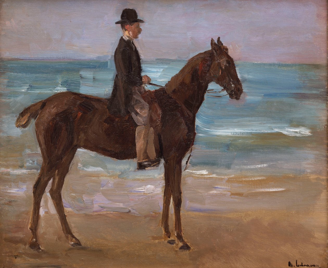 Egy lovas a parton alkotó: Max Liebermann