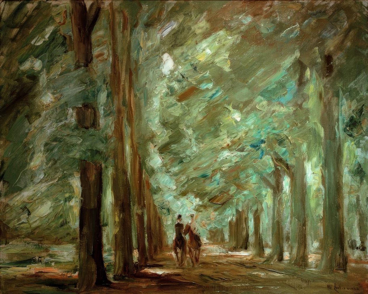 A sugárút Sacrowban két lovassal alkotó: Max Liebermann