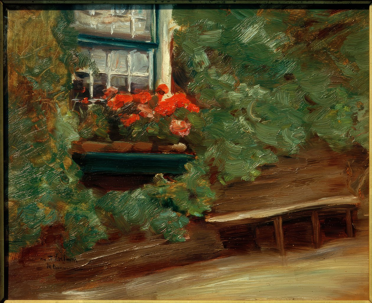Kilátás egy holland parasztházra alkotó: Max Liebermann