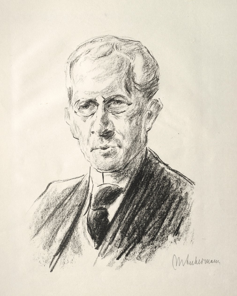 Arno Holz mappa: Arno Holz portréja, 1923. alkotó: Max Liebermann