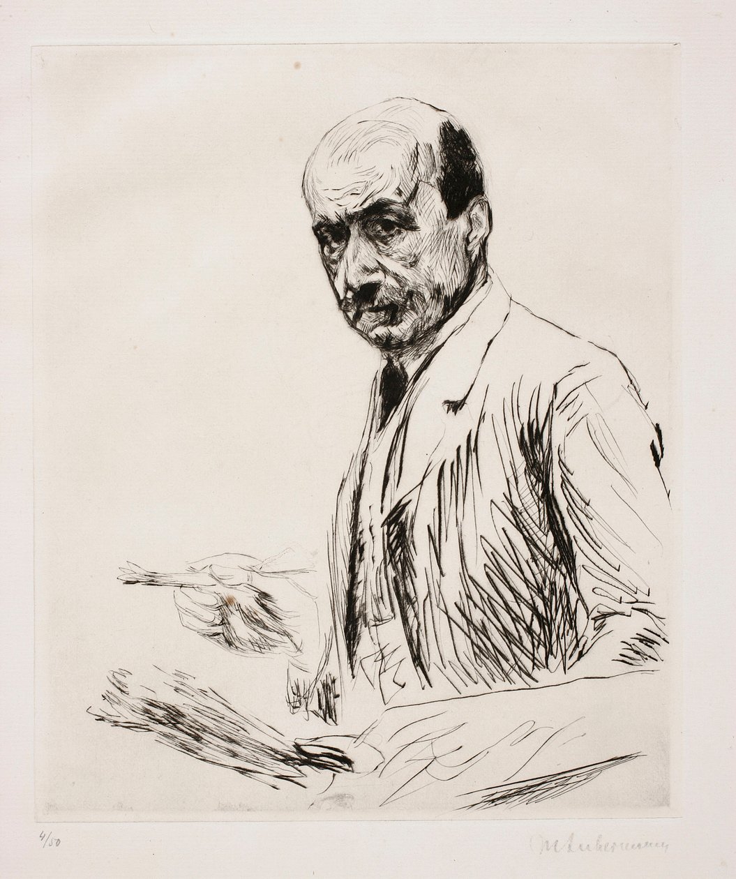Önarckép palettával alkotó: Max Liebermann