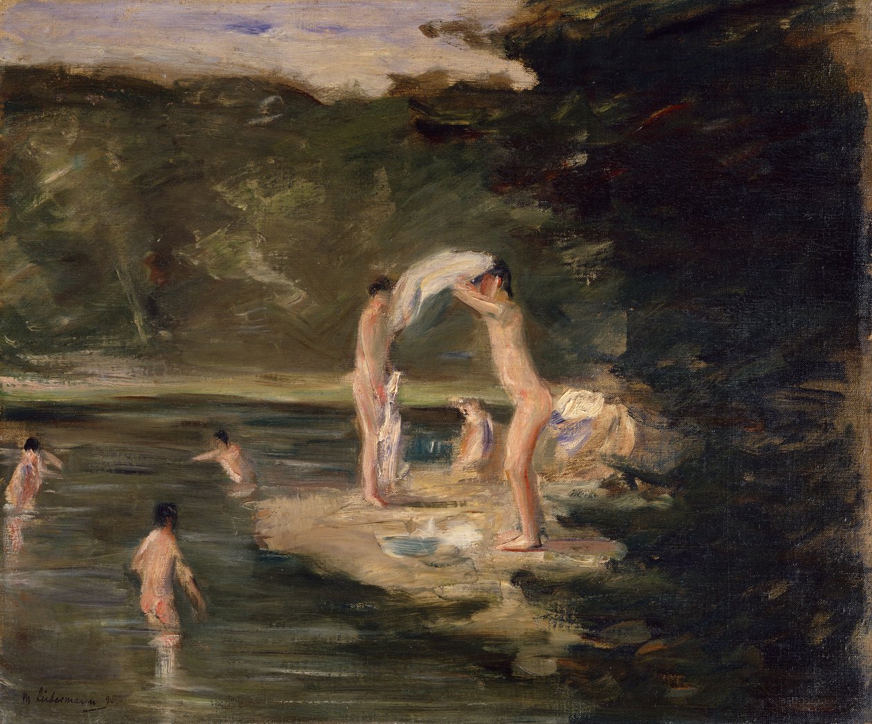 Fürdőfiúk alkotó: Max Liebermann