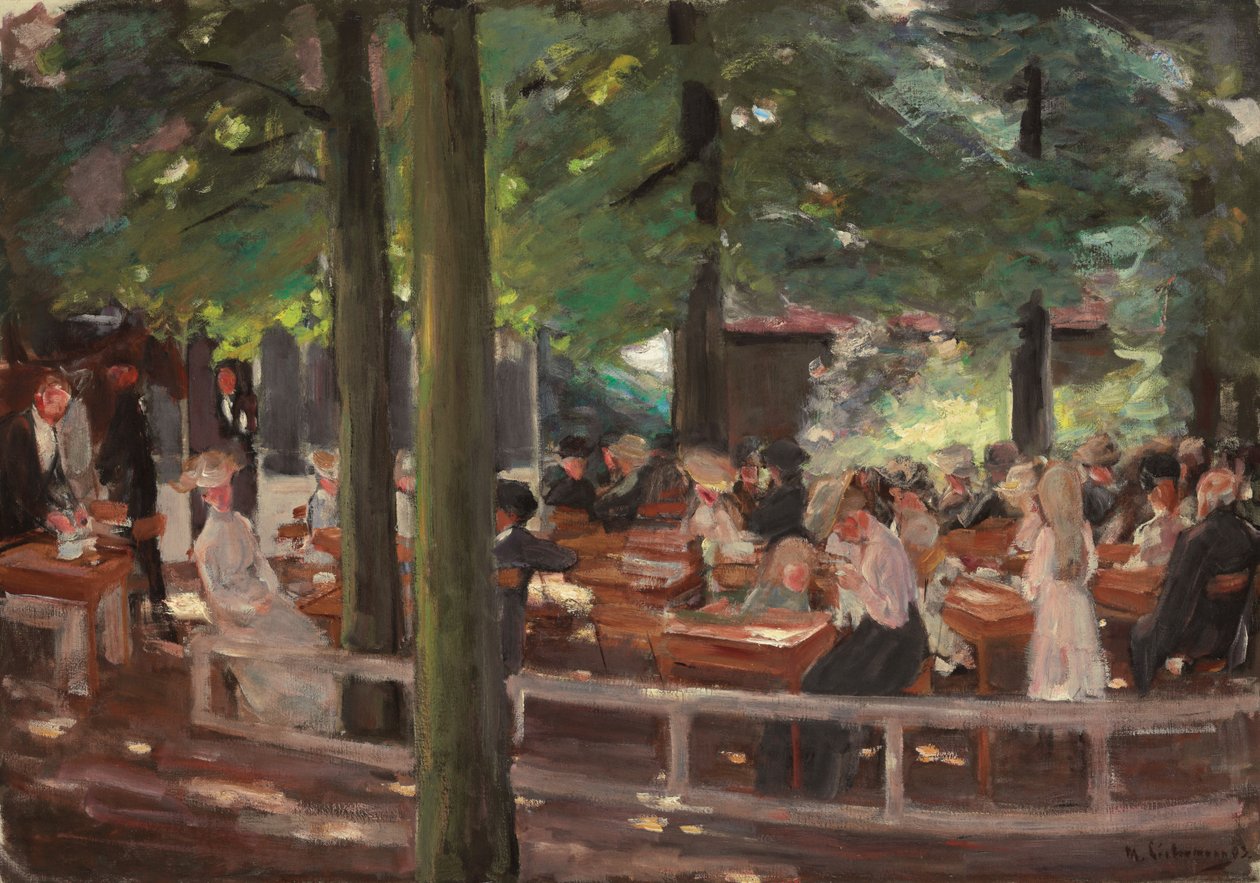 Beer Garden Larenben, Tanulmány; Lareni sörkert, dolgozószoba, 1903 alkotó: Max Liebermann