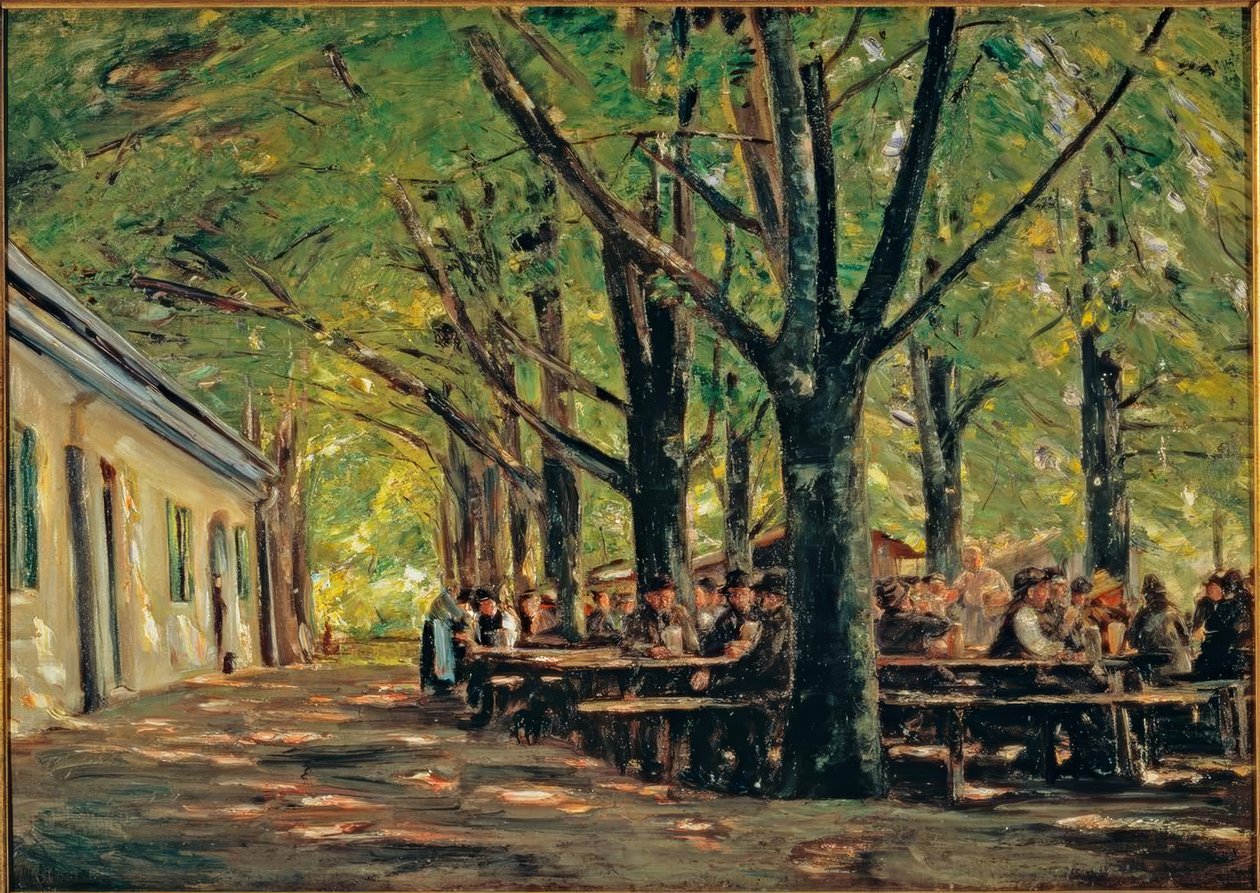 Biergarten Brannenburgban alkotó: Max Liebermann