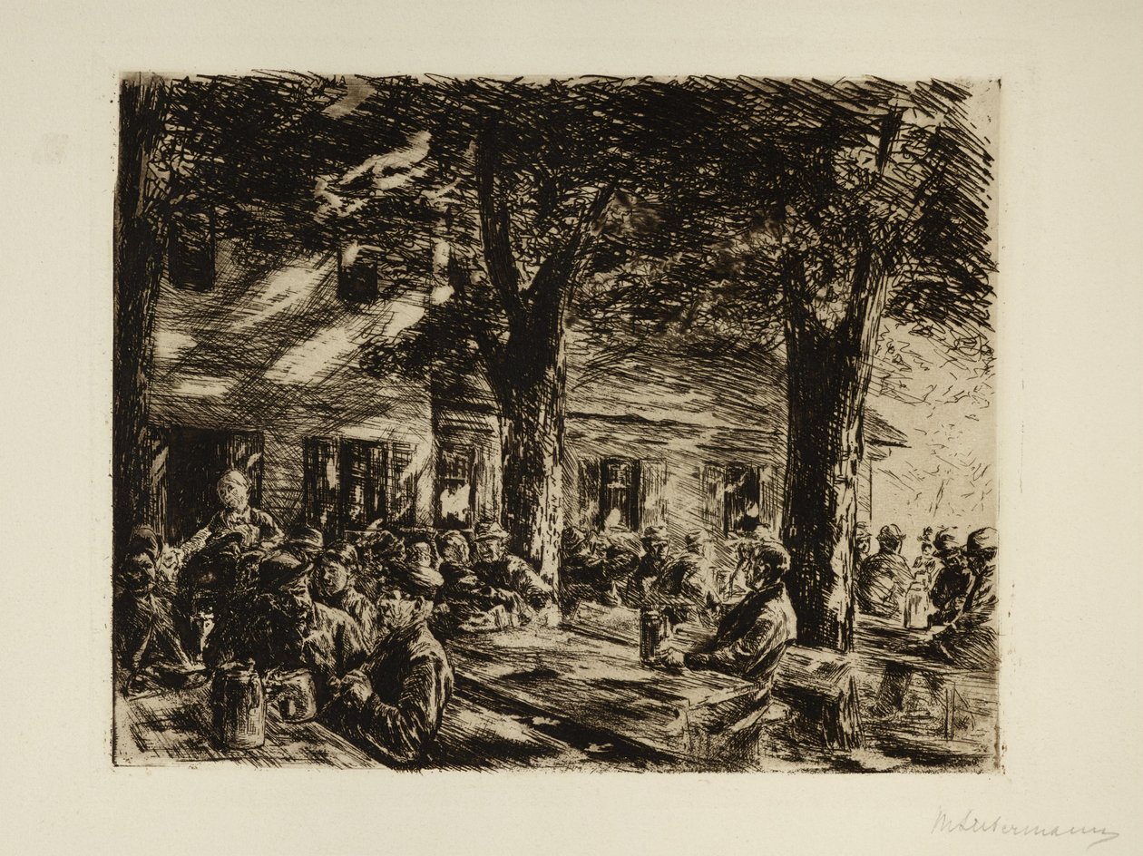 Sörkert Brannenburgban, Rosenheim közelében alkotó: Max Liebermann