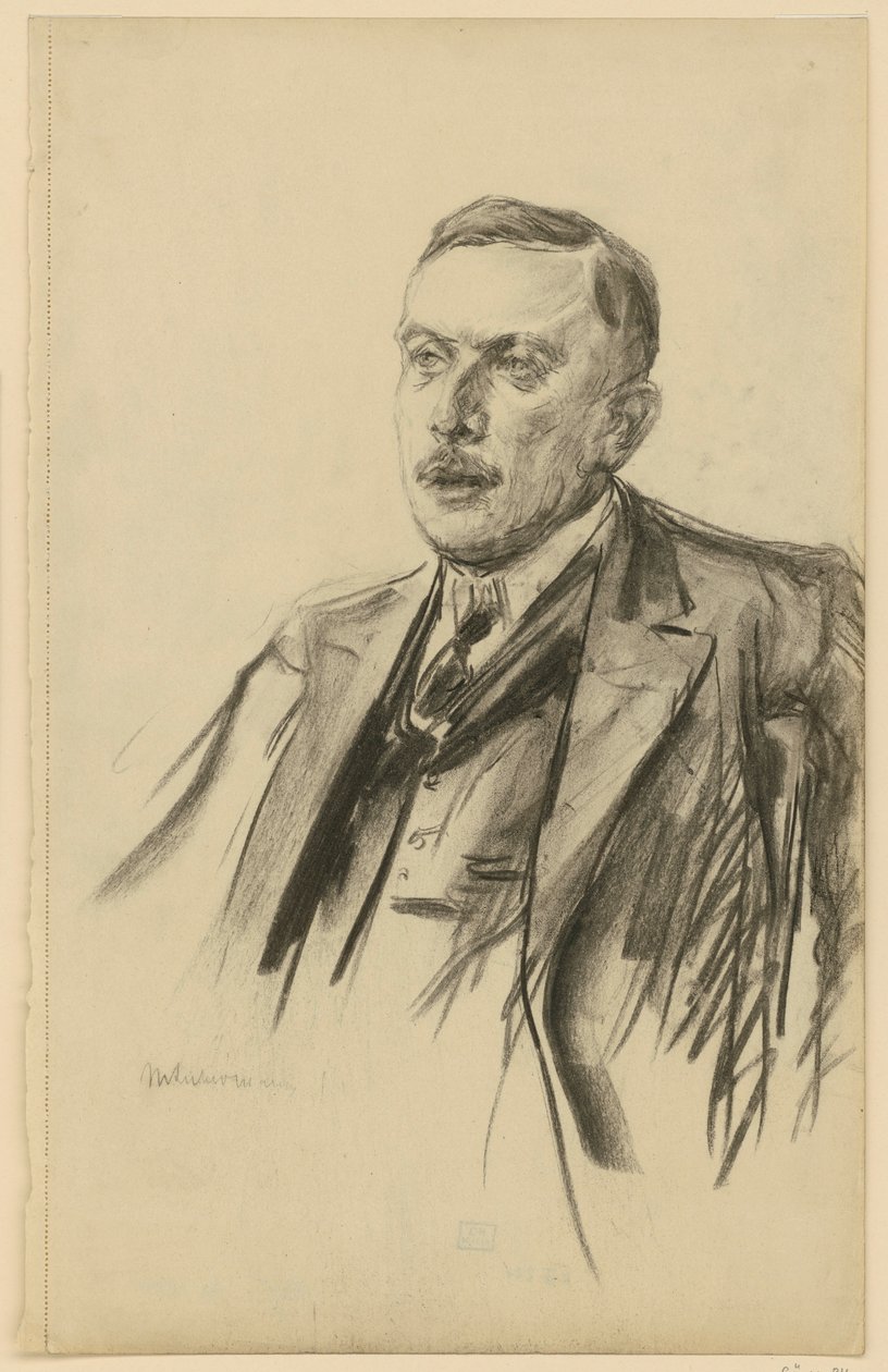 Richard von Kühlmann államtitkár portréja alkotó: Max Liebermann