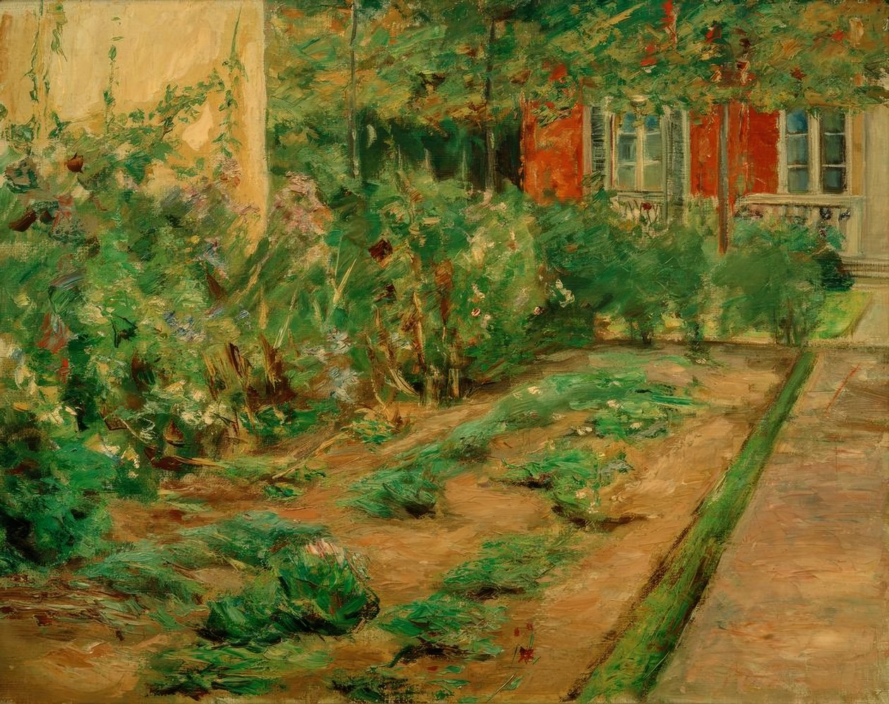 Virágcsokrok az északkeleti kerti fészernél alkotó: Max Liebermann