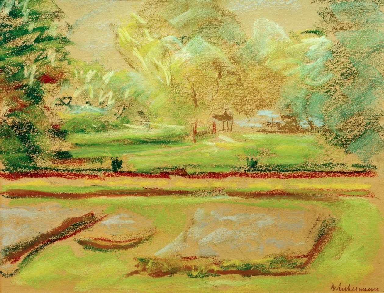 Virágos terasz északkeletre alkotó: Max Liebermann