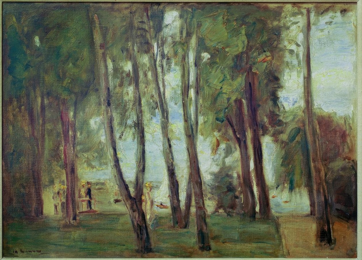A művész kertje Berlin-Wannsee-ben, a háttérben alkotó: Max Liebermann