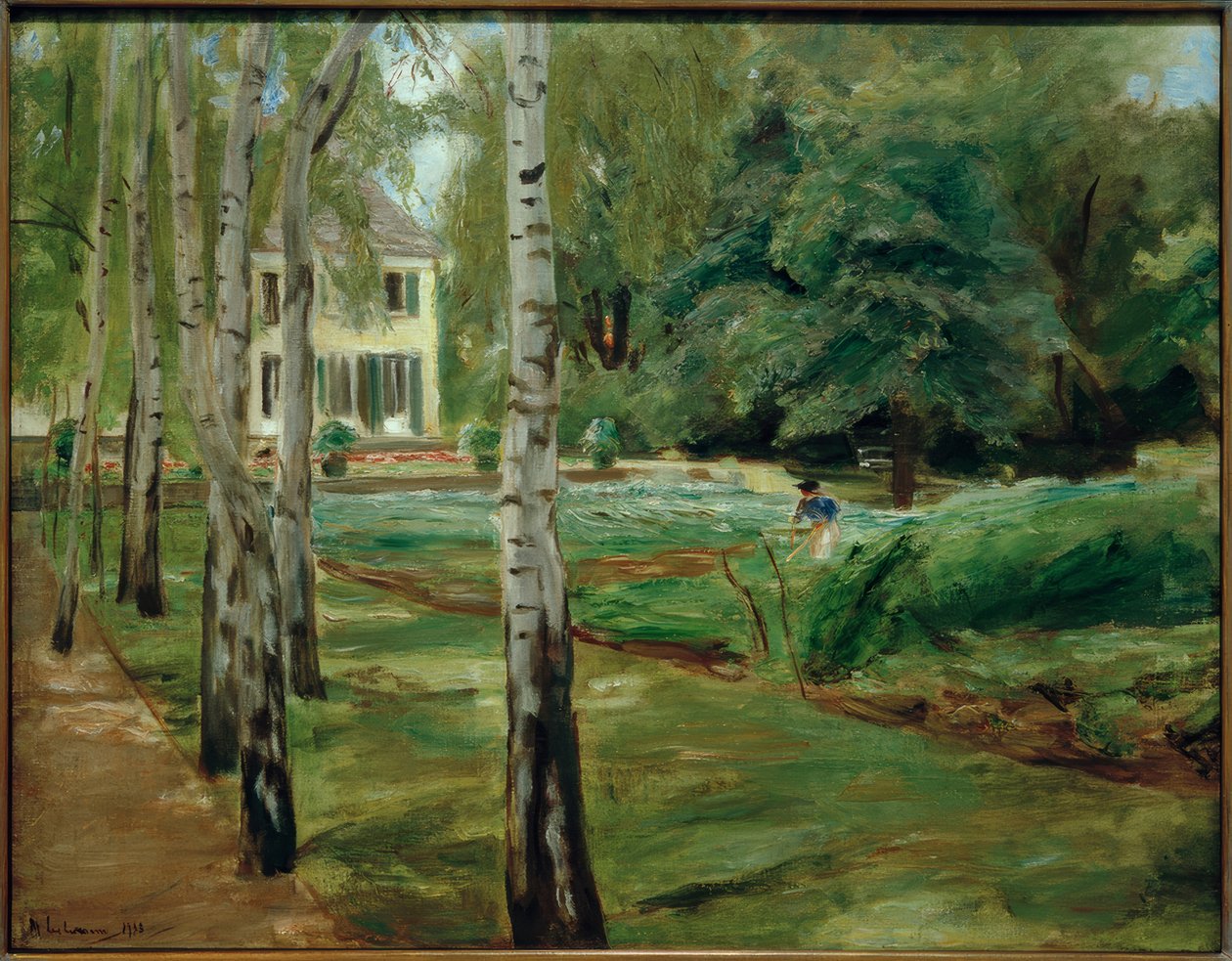 A nyírfa sugárút a Wannsee kertben nyugatra alkotó: Max Liebermann