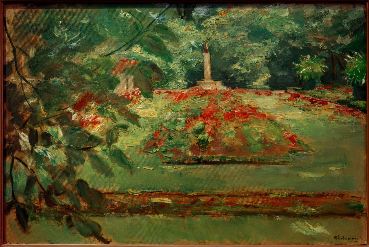 A virágterasz a Wannsee kertben északra alkotó: Max Liebermann