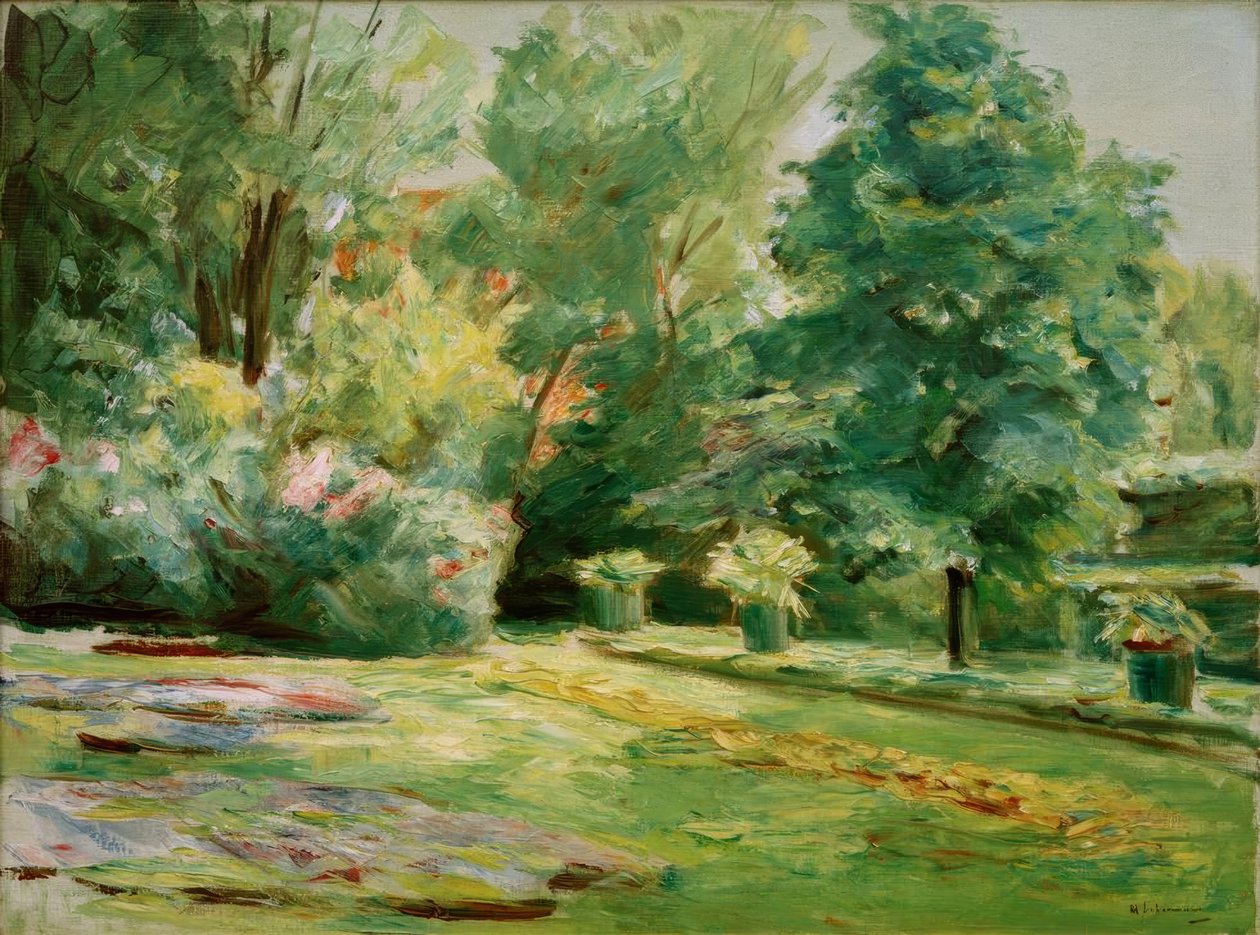 A virágos terasz a Wannsee kertben északkeletre alkotó: Max Liebermann