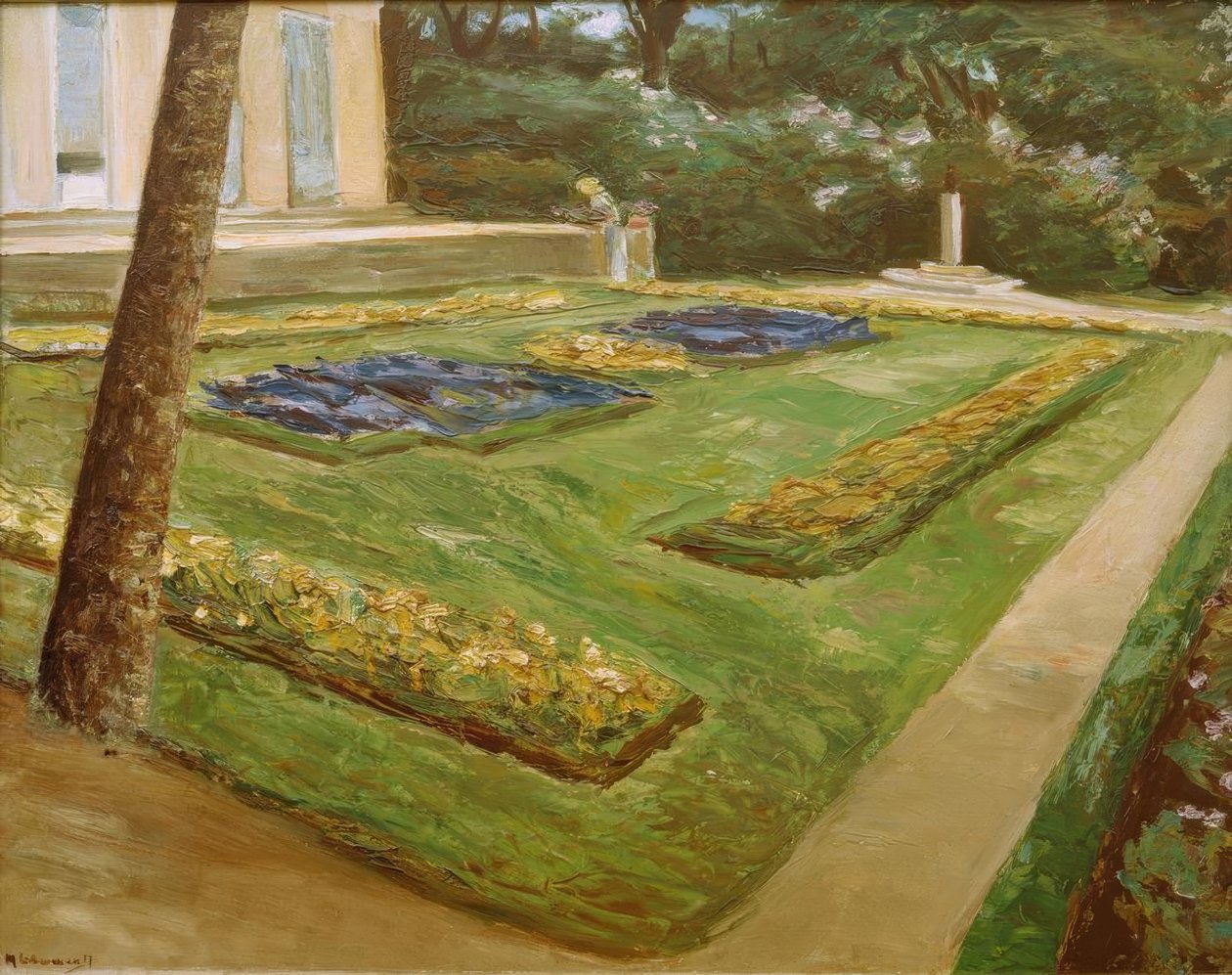 A virágterasz a Wannsee kertben északnyugatra alkotó: Max Liebermann