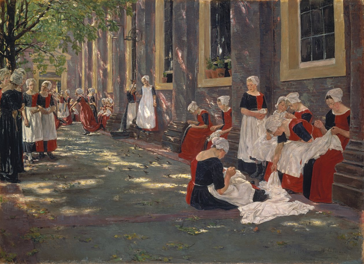Szabad időszak az amszterdami árvaházban alkotó: Max Liebermann