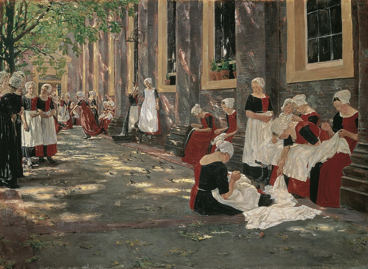 Szabad időszak az amszterdami árvaházban alkotó: Max Liebermann