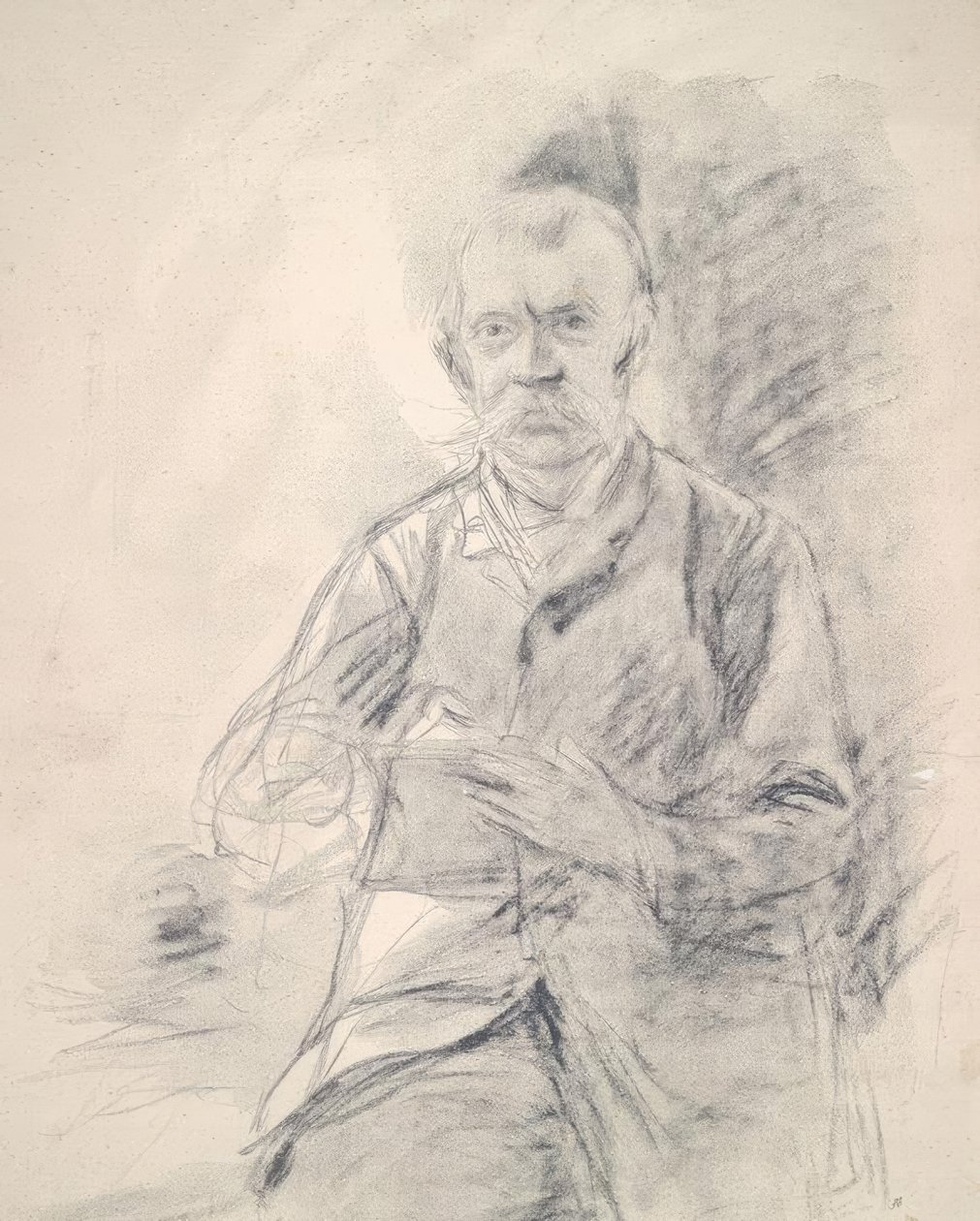 Fritz von Uhde / Litho. v. kedves ember alkotó: Max Liebermann