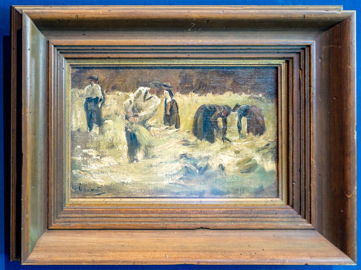 Gabona betakarítása alkotó: Max Liebermann