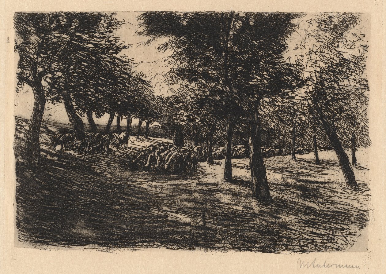Birkacsorda fák alatt, 1891. alkotó: Max Liebermann