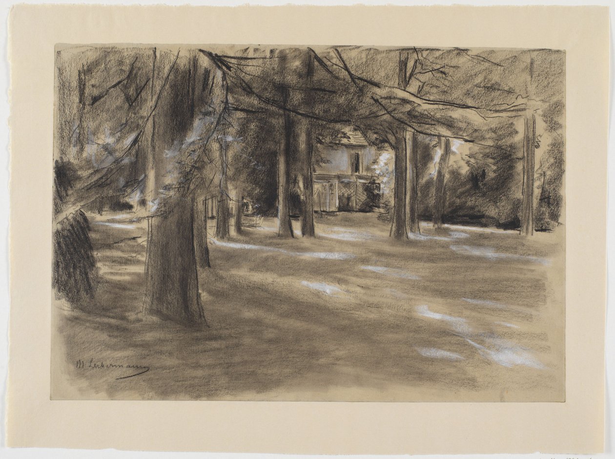 Holland parkos táj házakkal alkotó: Max Liebermann