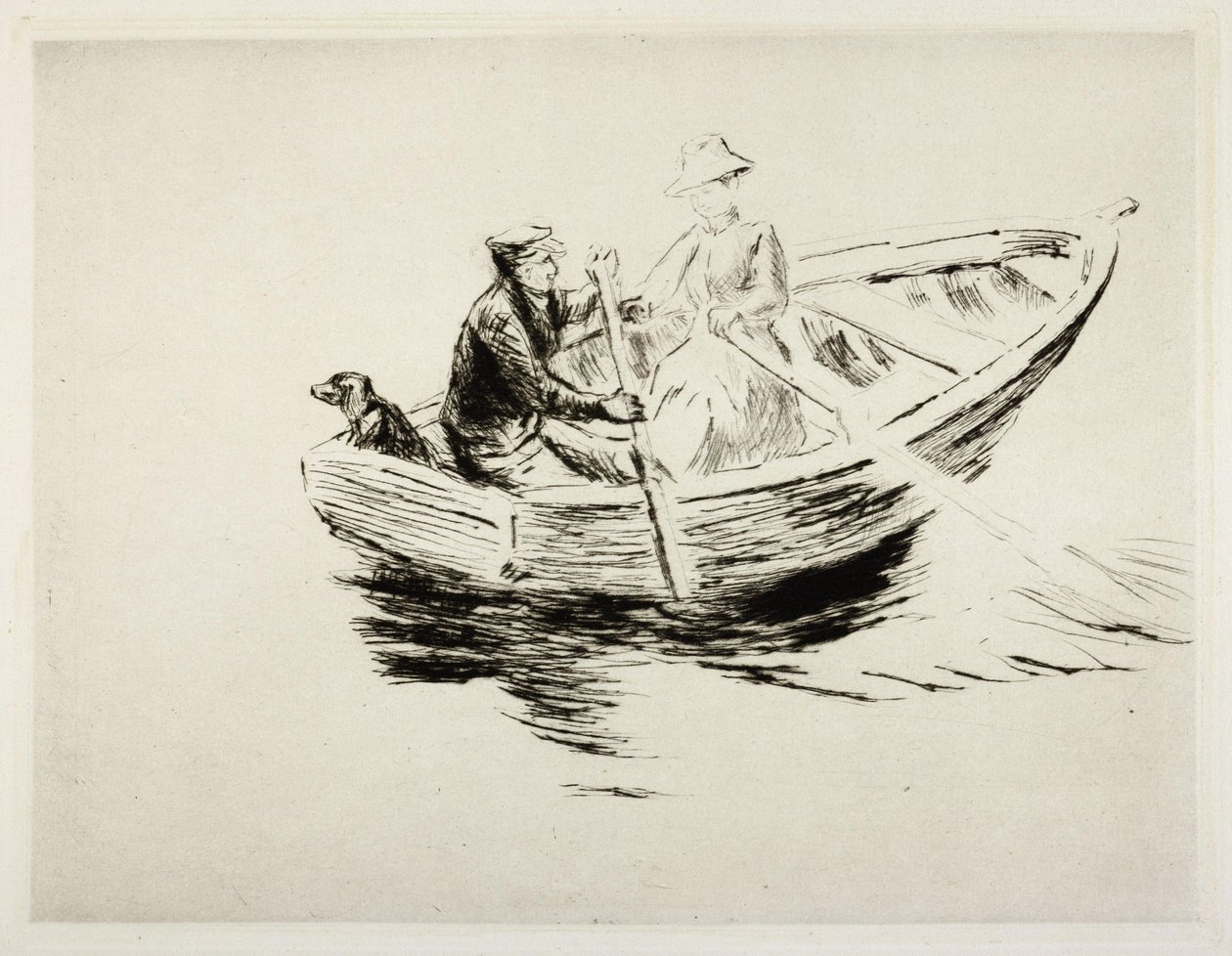 A csónakban alkotó: Max Liebermann
