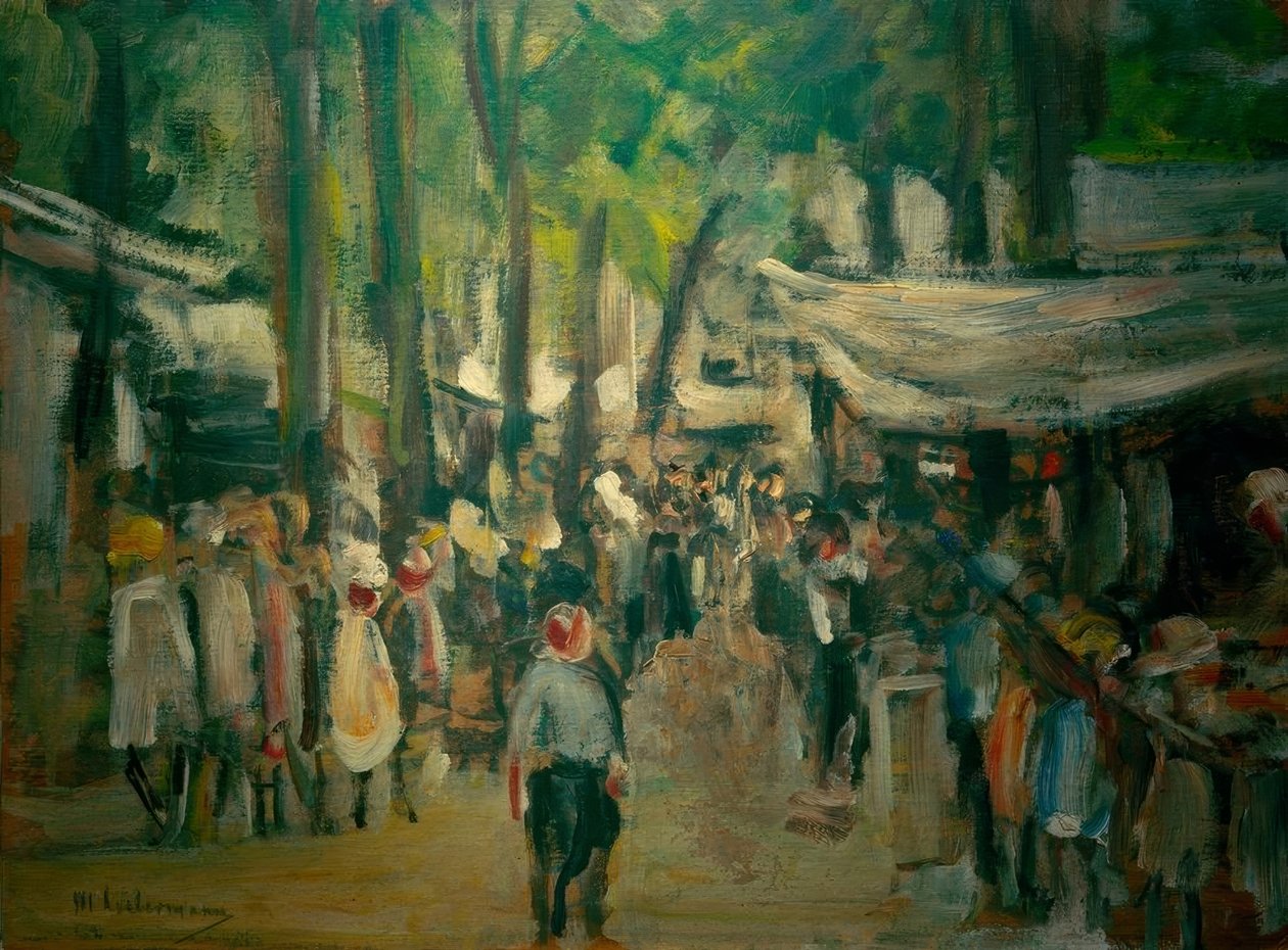 Jahrmarkt Noordwijkban – Tanulmány alkotó: Max Liebermann