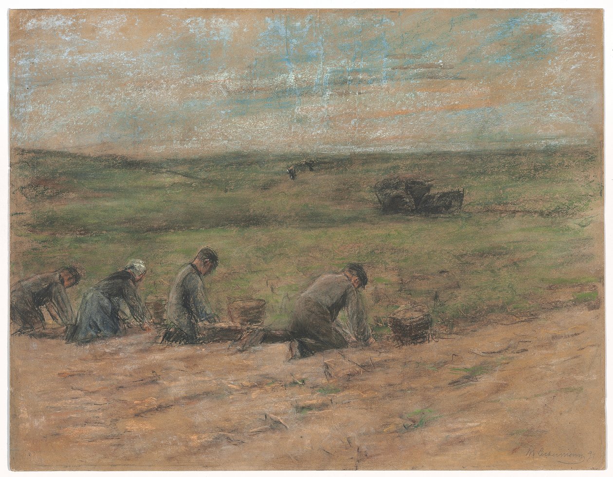 Burgonyaásók Zandvoort közelében, 1894 alkotó: Max Liebermann
