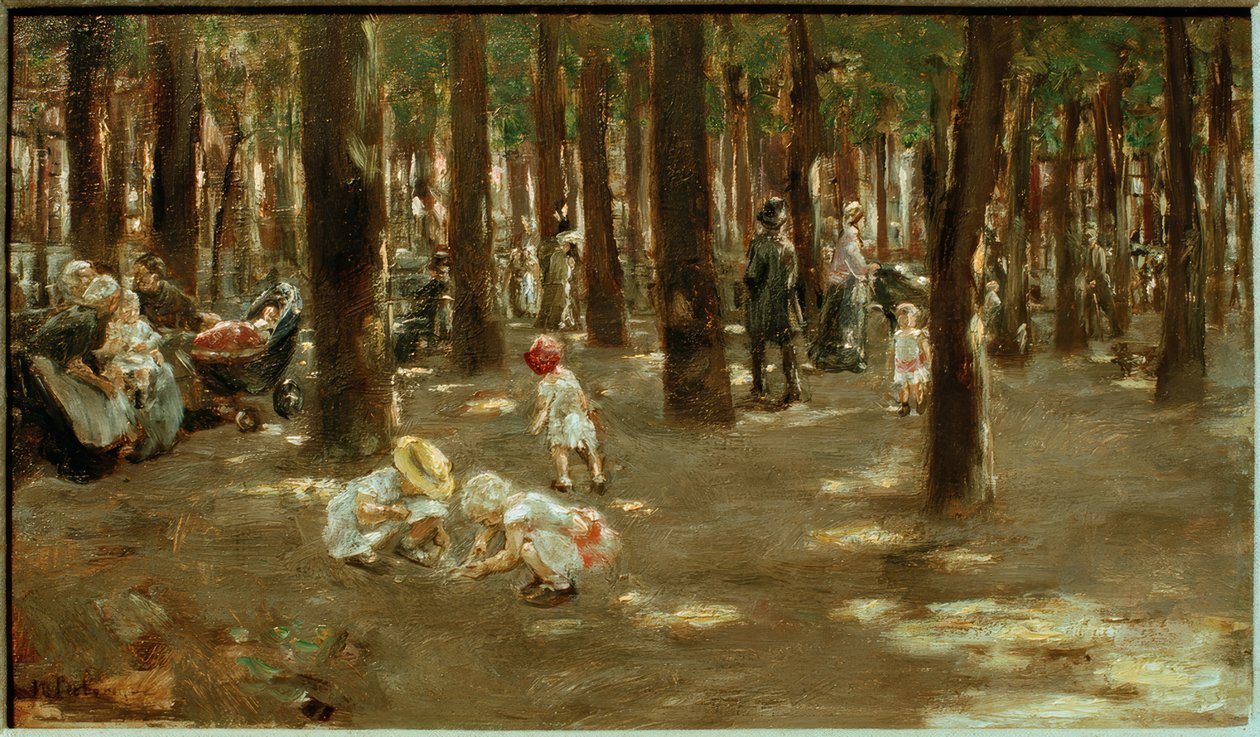 Játszótér a berlini Tiergartenben alkotó: Max Liebermann