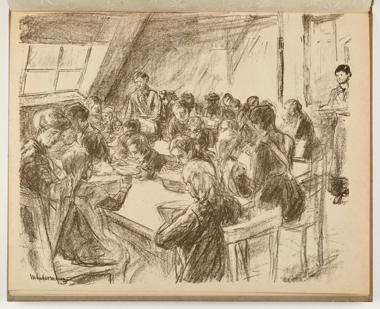Gyermeknépkonyha (illusztráció a következőből: Művészet és művészek XIII, 6) alkotó: Max Liebermann