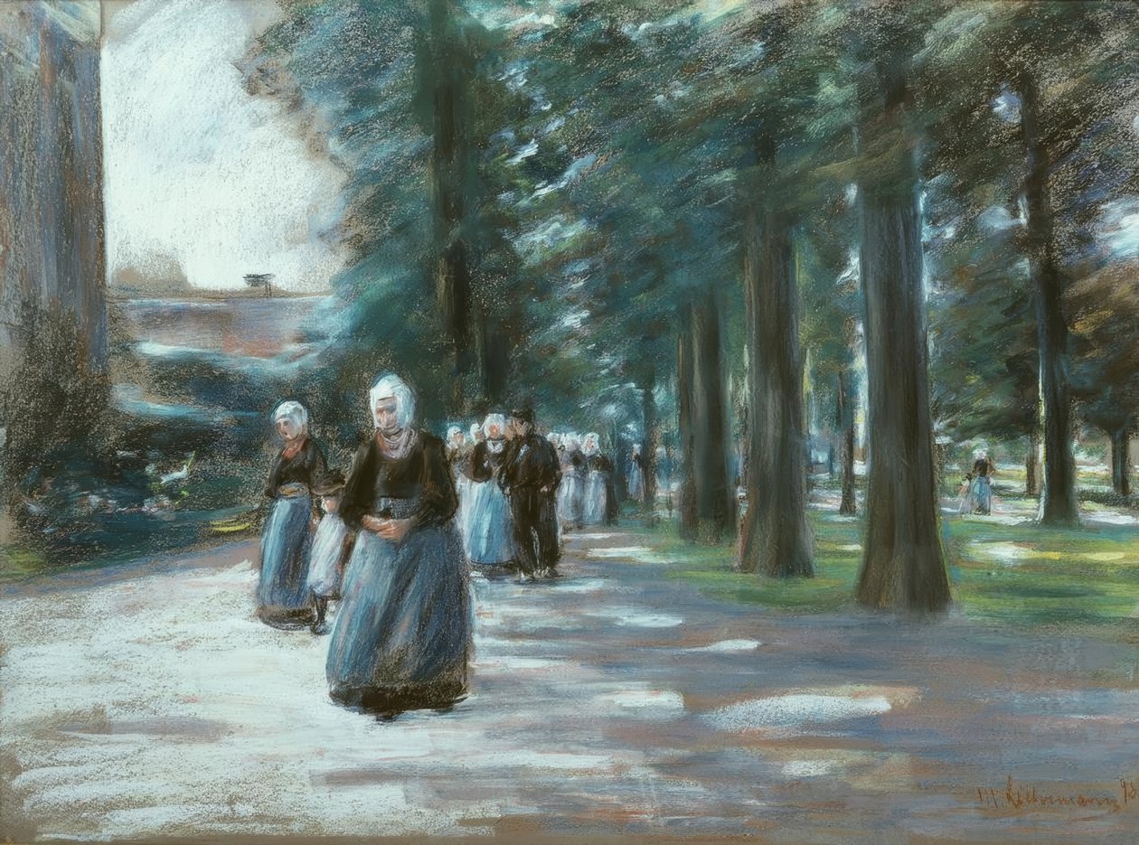 templomba menni Larenben alkotó: Max Liebermann