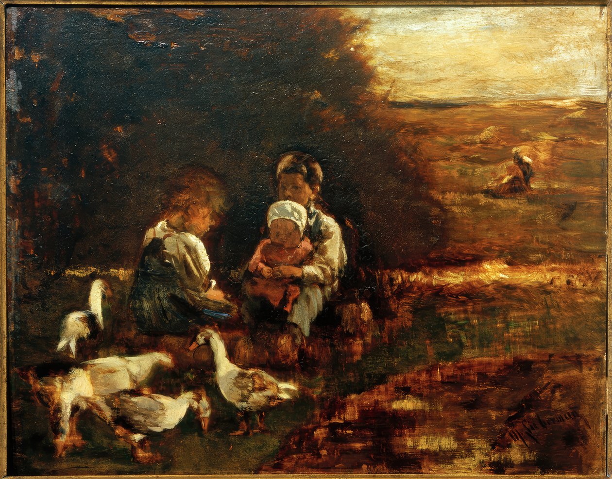 Kis libapásztorok alkotó: Max Liebermann