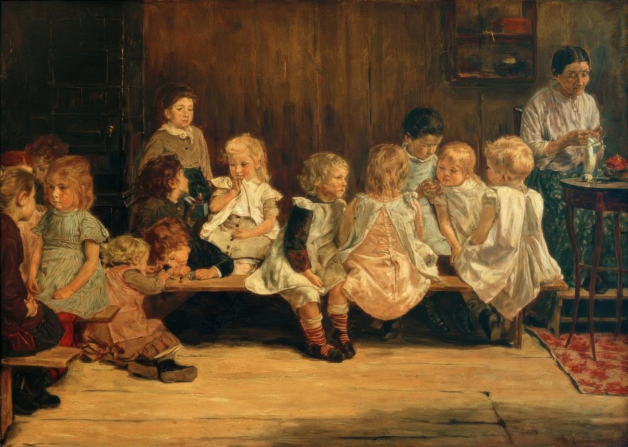 Unokák iskolája Amszterdamban alkotó: Max Liebermann