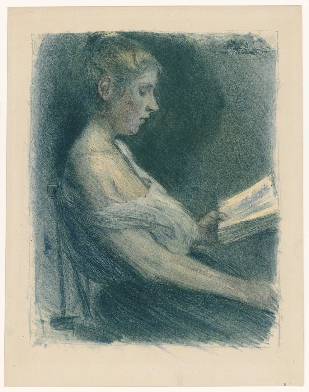 Olvasó lány alkotó: Max Liebermann