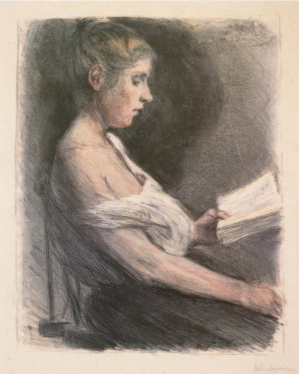 Olvasó lány alkotó: Max Liebermann