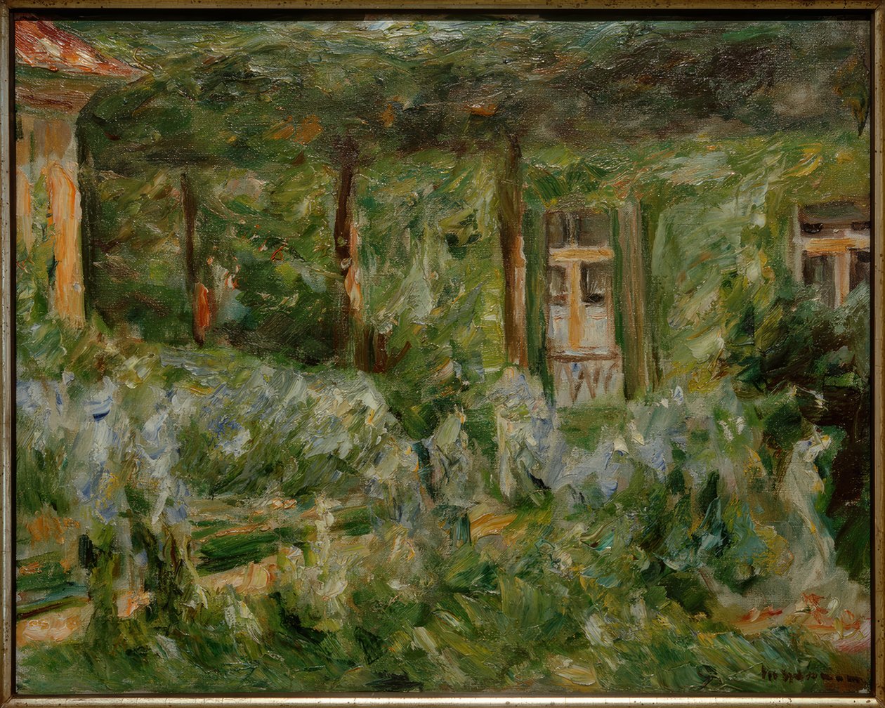 M.Liebermann, kertes ház keletre (?) alkotó: Max Liebermann