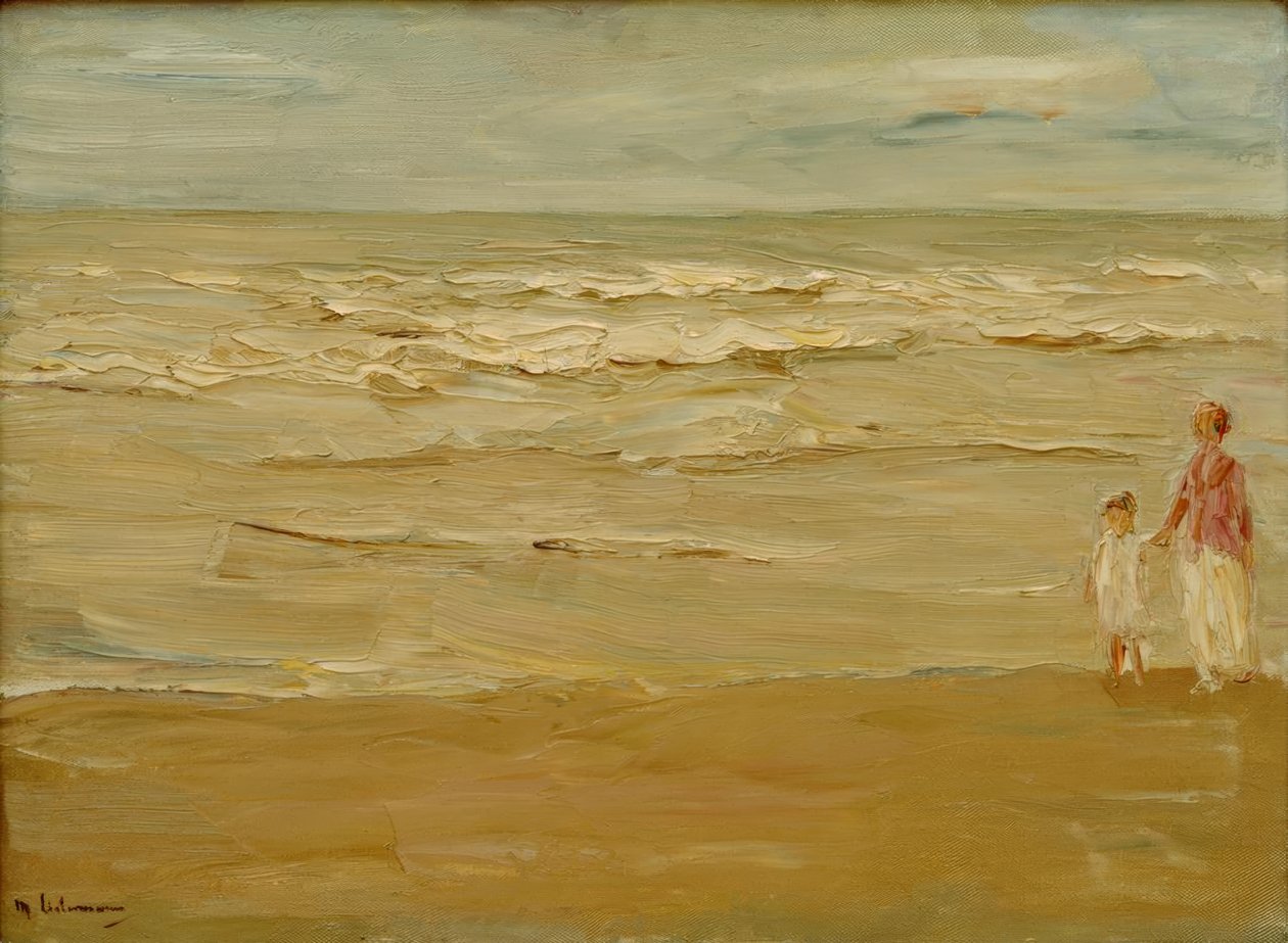 Tengeri táj - strand és tó alkotó: Max Liebermann